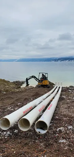 Lakeshore excavation, Sandpoint area